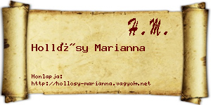 Hollósy Marianna névjegykártya